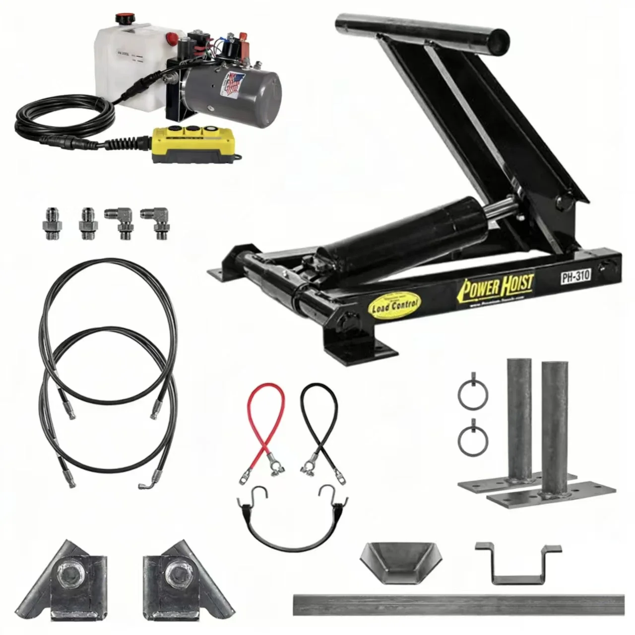 Heavy hydraulic scissor lift kit for 3-5 ton dump trucks, custom flip lift kit