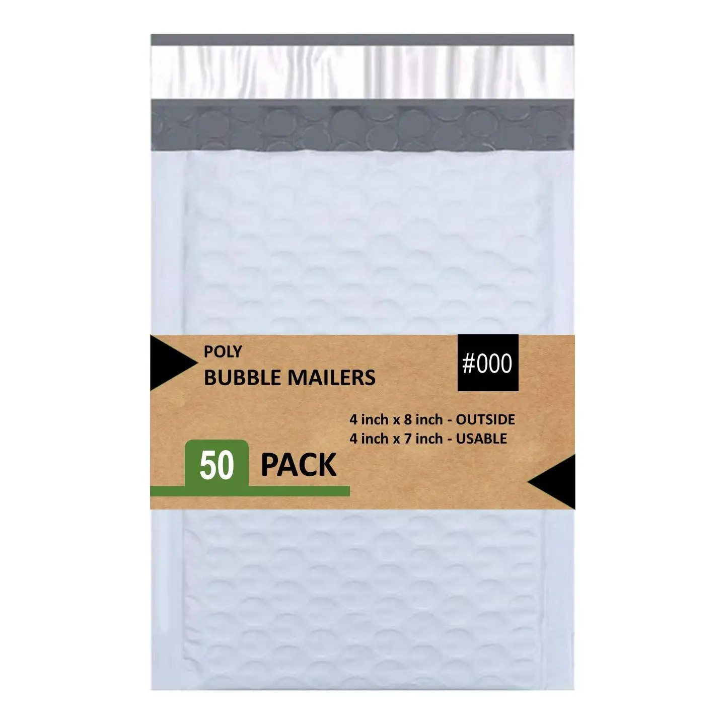 

Waterproof Bubble Mailers, 4x8 in, 50 Pack, Cushioned Padded Envelopes for Shipping