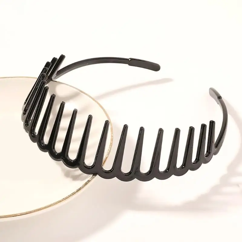 

652F Multipurpose Teeth Grip Hairband 5Pieces NonSlip Hairhoop For Women Face Washing