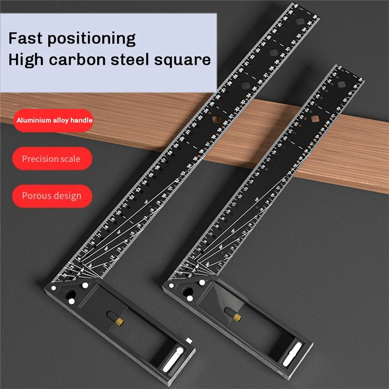 AB45 متعددة الوظائف الزاوية اليمنى حاكم 45/90 درجة ثقب زاوية حاكم تحديد المواقع بمناسبة زاوية حاكم أداة نجارة #3