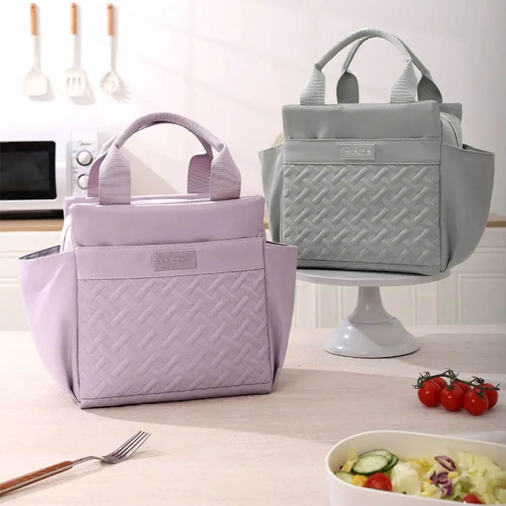 

Модная изолированная сумка для обеда большой емкости, многоразовая термосумка для пикника, водонепроницаемая ручная сумка-холодильник для еды, школа/офис