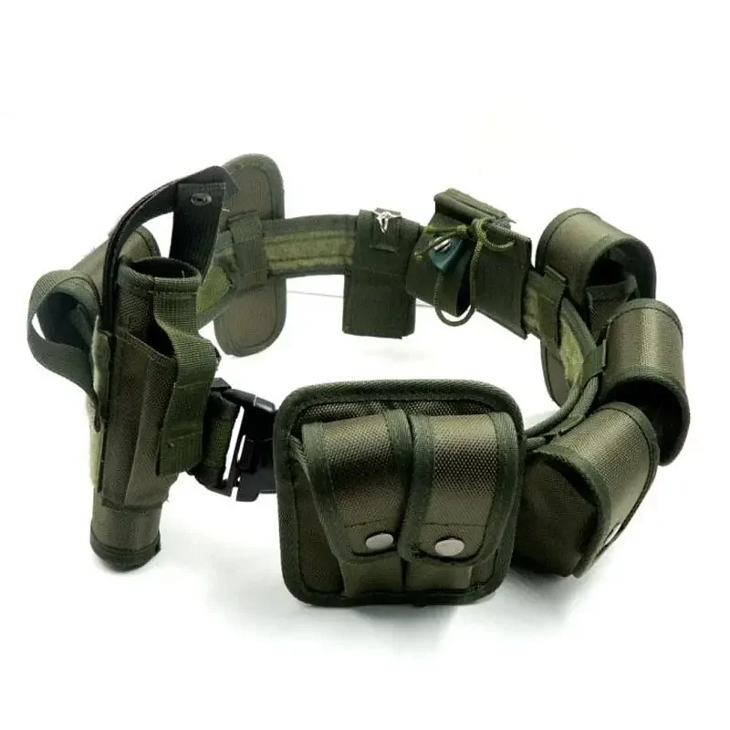 Adjustable Nylon Tactical Duty Belt with 10 Removable Holster Pouches Amazon.com: ZGJINLONG 10 in 1 police Tactical belt Security  main image 2