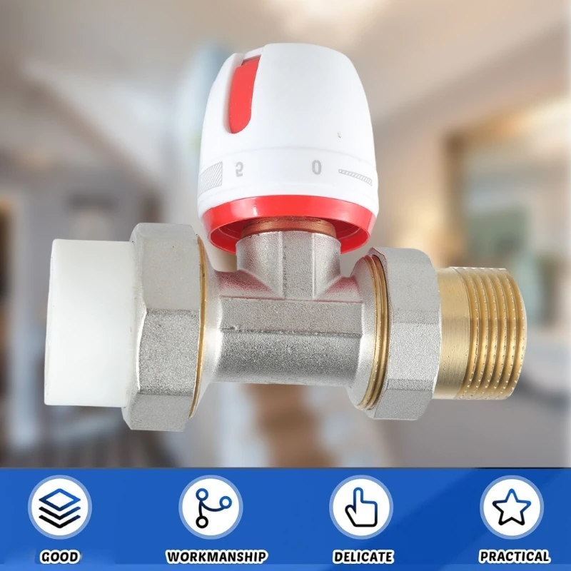 Brass Thermostatic Valves Stable Temperature Control Solution Simple Installation Drop shipping