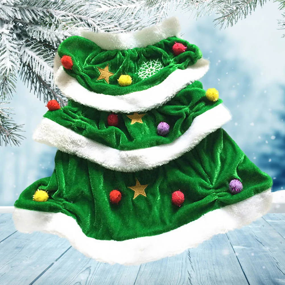 

Christmas Dog Dress S Green Unique Tree Style Comfortable Lightweight Pet Outfit for Winter Celebrations and Cosplay Events