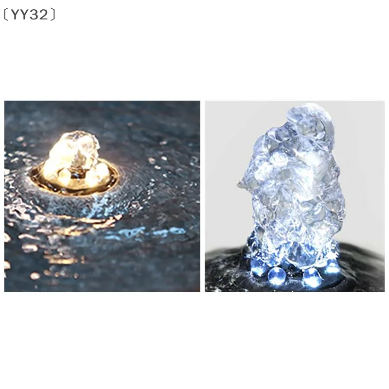 〔YY32〕1PCS Underwater 6-LED Light Ring For Fountain Fish Pond Water Garden AC Adapter Warm White/White Fountain Light Ornament