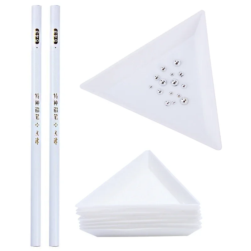 12-teiliges Strass-Picker-Wachsstift-Set, Nagel-Dotting-Stift, selbstklebender Picker-Stift, Edelstein-Aufnahmewerkzeug mit Perlen-Sortierplatte