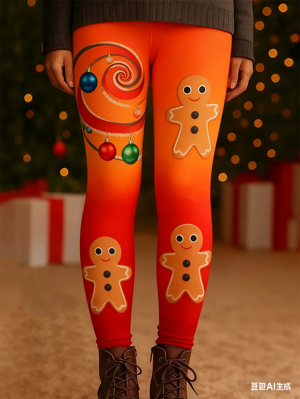 damesbroeken Kerstsfeer Mode Kerstbroeken Elastische yogabroeken Elastische taille Herfst Winter y2k-kleding voor dames