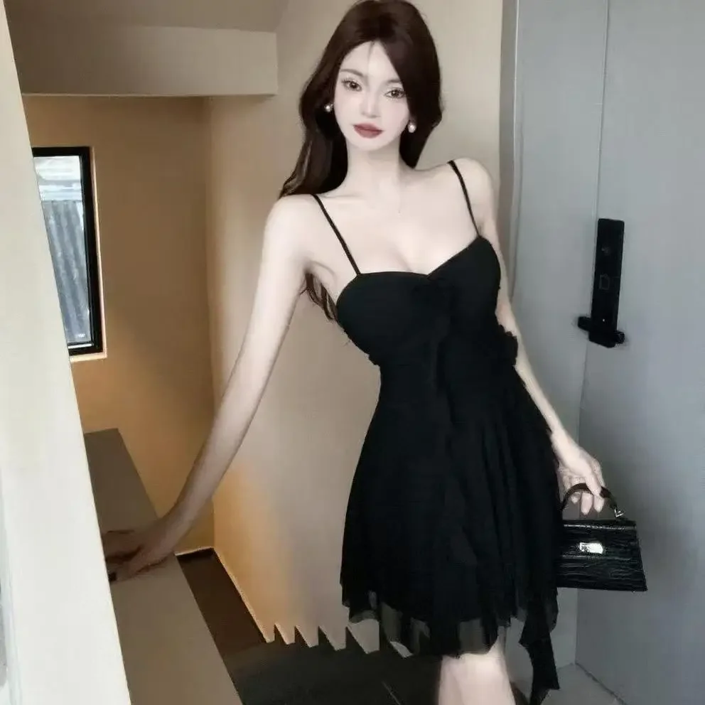 

Y2k Korean A-Line Skirt High Waist Slim Strapless Dresses White Sexy Pleated Irregular Short Dress Women Summer Mini Dress
