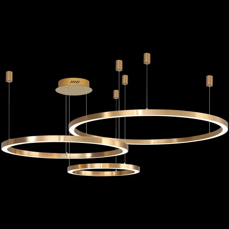 Haute qualité moderne Restaurant K9 suspendre doré LED lustre en cristal lumière chambre pendentif lampe suspendue pour salle à manger