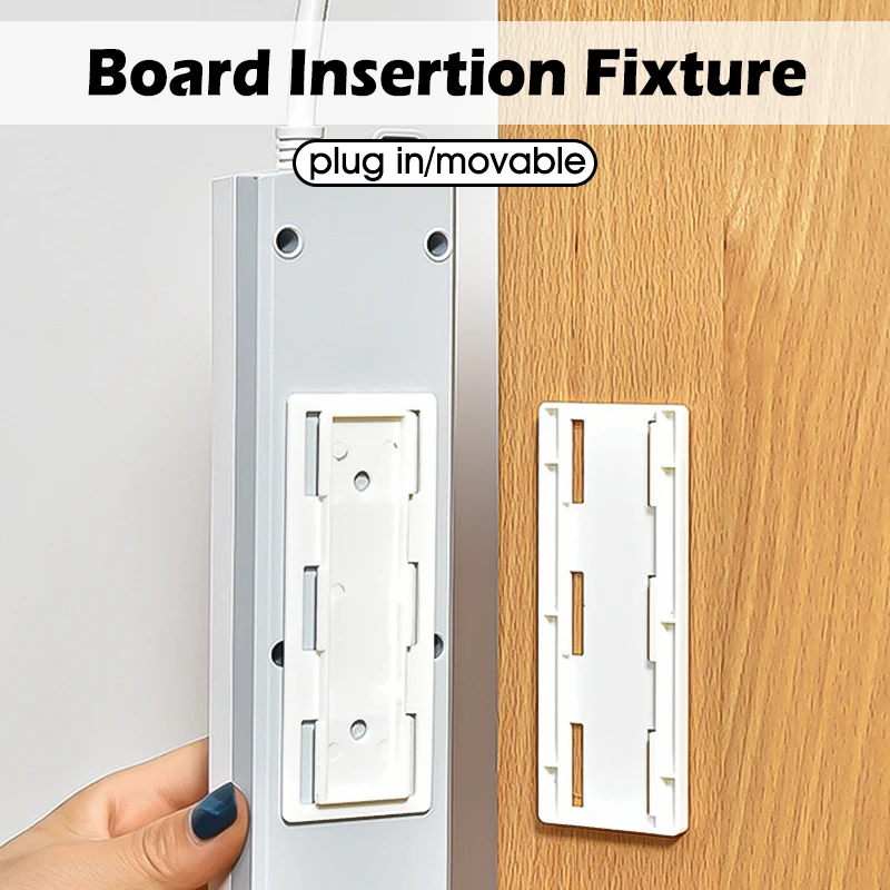 

10pcs No-Drill Panel Plug Fixing Kit Mark-Free Socket & Router Wall Mounting Adhesive Home Power Strip Fixing System