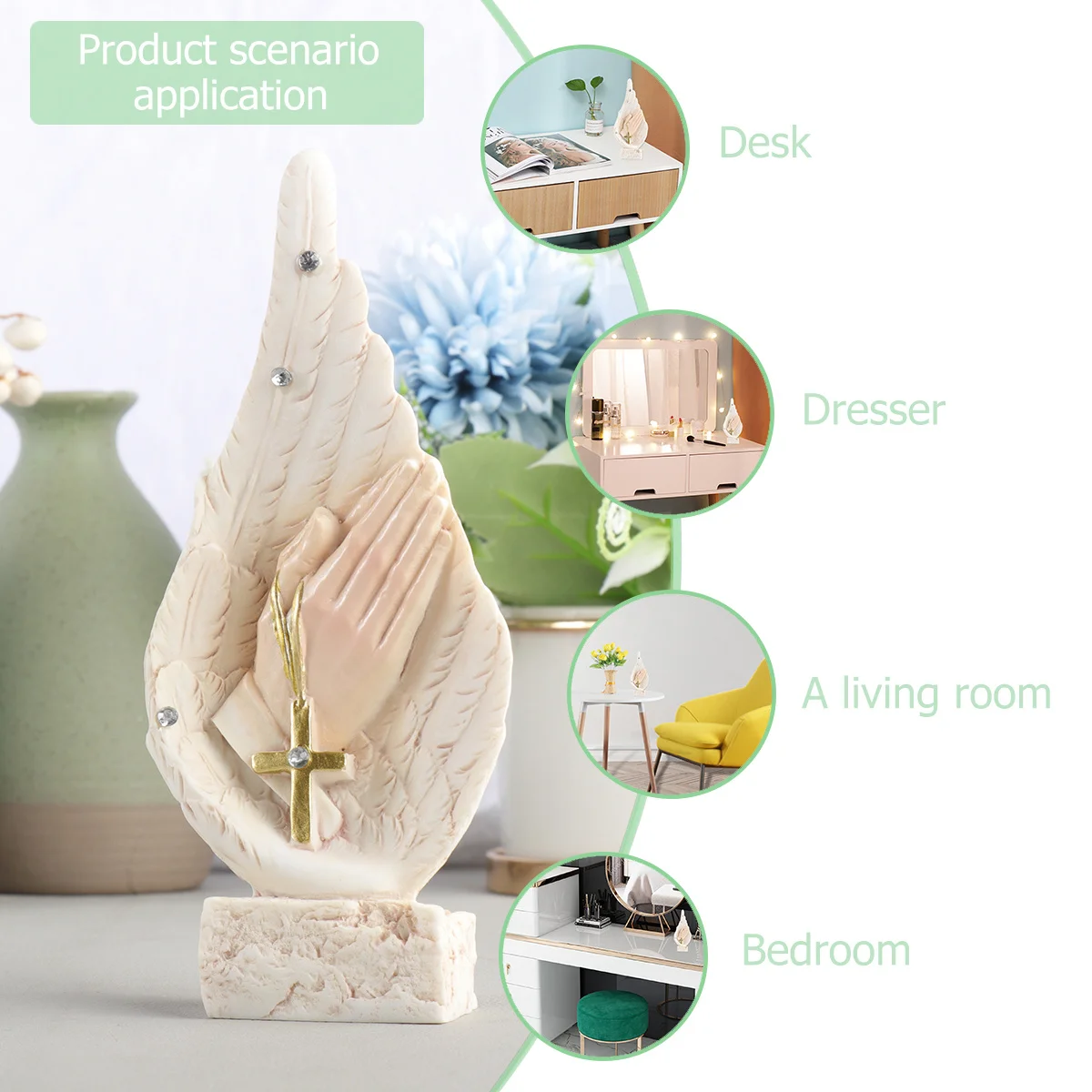 

1Pcs Resin Handicraft Exquisite Desktop Decoration for Home Office Interior Aesthetic Photo Prop Christian Decoration