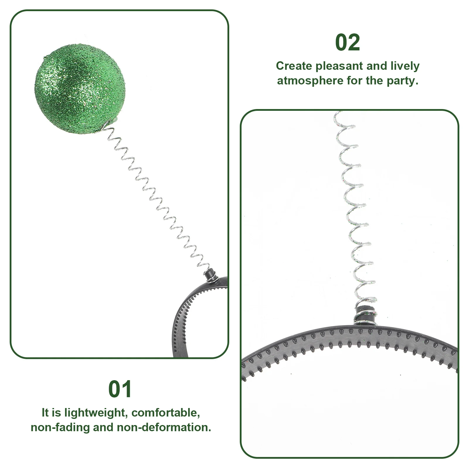 

5Pcs Foam Ball Headband Adorable Lightweight Hair Band Festival Party Photography Hair Accessories Fashion Headband