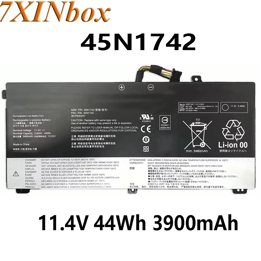 7XINbox 45N1740 45N1741 45N1742 45N1743 11.4V 44wh 4400mAh Laptop Battery For Lenovo THINKPAD W550S T550 T560 T550S W550