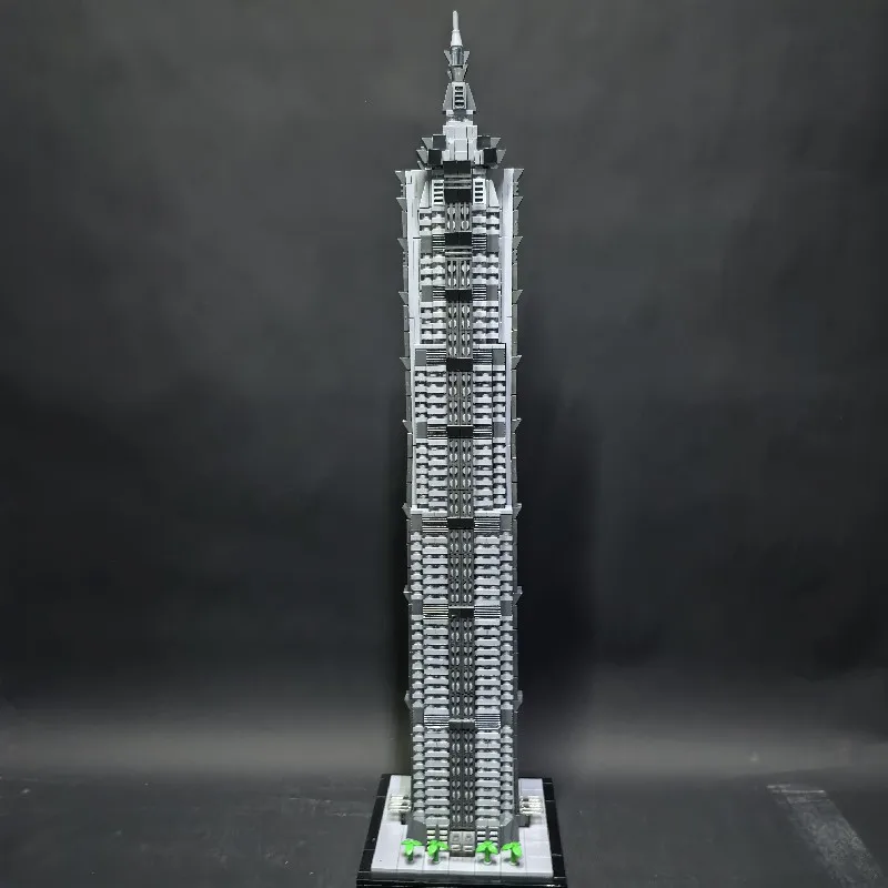 

MOC Golden Tower City Building, игрушка-конструктор для творческой сборки, подходит в качестве подарка на день рождения для детей 1611 шт.