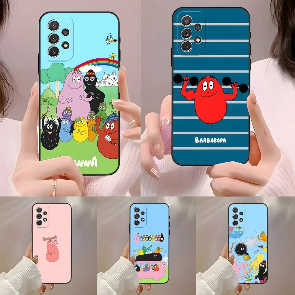 Cartoon Barbapapa Phone Case For Samsung Galaxy A31 A33 A52 A13 A02 A72 Plump A40 A20 A23 Cover