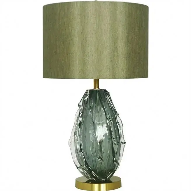 

European Style Classical Villa Bedroom Glass Ball Shade Led Desk Lamps Lampshade Table Lamp