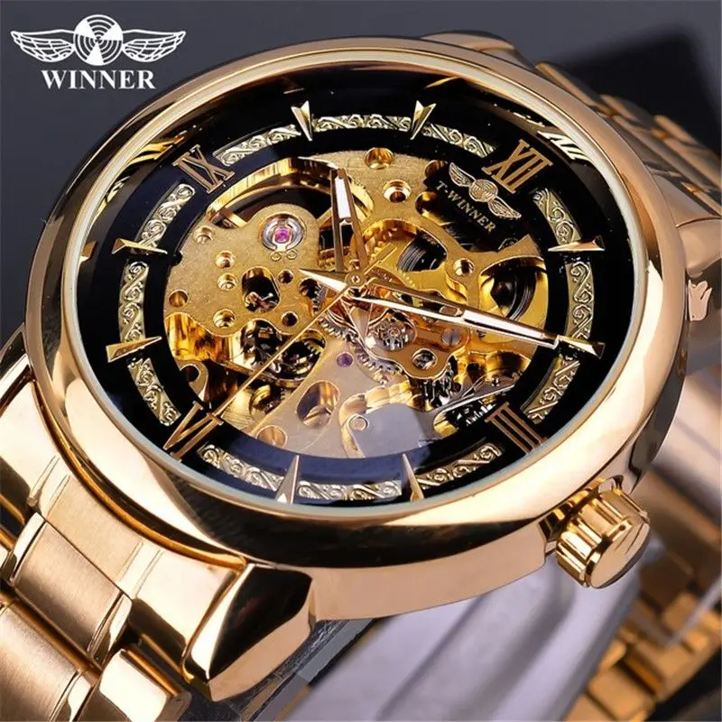 Brand New High-End Business Automatic Mechanical Watch for Men, Skeleton Design, Fashionable, Casual, Versatile, Personalized Watch for Men, European, American, Japanese, and Korean Style, the First Choice for Gift-Giving, Branded Watches