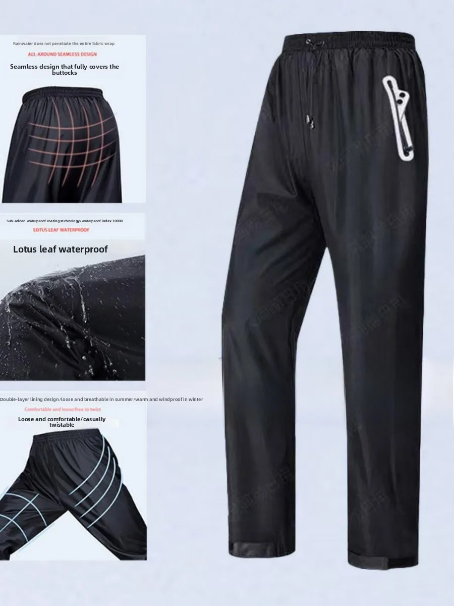 

New Men's And Women's Breathable Waterproof Rain Pants Lower Body Rainwear Spring Season Non-Disposable Adult Raincoat