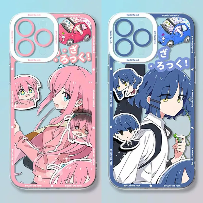 Case For Samsung Galaxy S24 S23 S22 Ultra S21 S20 FE Note 20 10 Plus A15 A25 A35 A55 Anime Bocchi The Rock Clear Silicone Phone