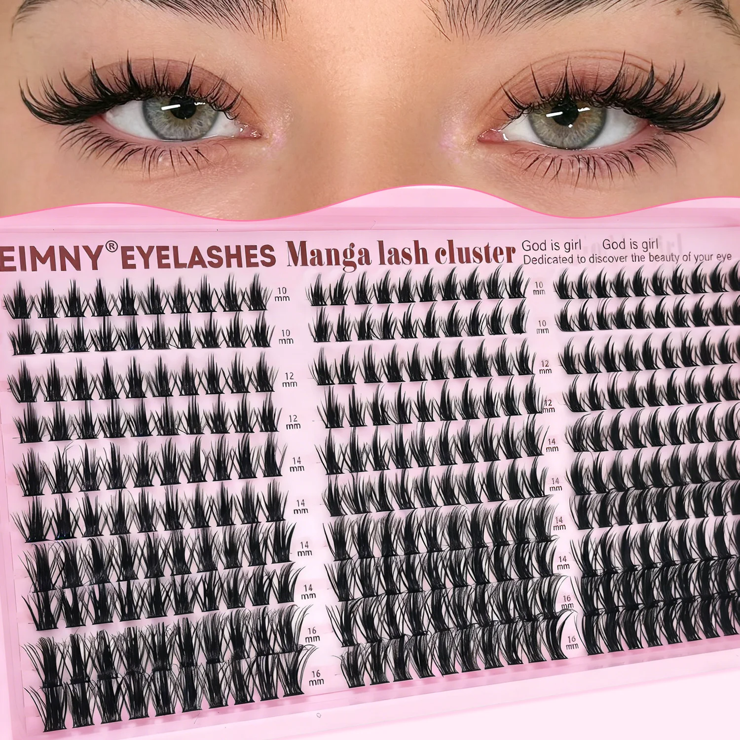 Manga Lash Clusters Kit Natuurlijk 300 Stuks Cluster Wimperextensions Kit Pluizige Feeërieke Wimperclusters Anime Cosplay Wimpers