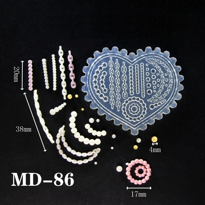 ZB91 цепочка с жемчужным цветком, силиконовая форма для дизайна ногтей, форма для резьбы, подходит для Diy, принадлежности для