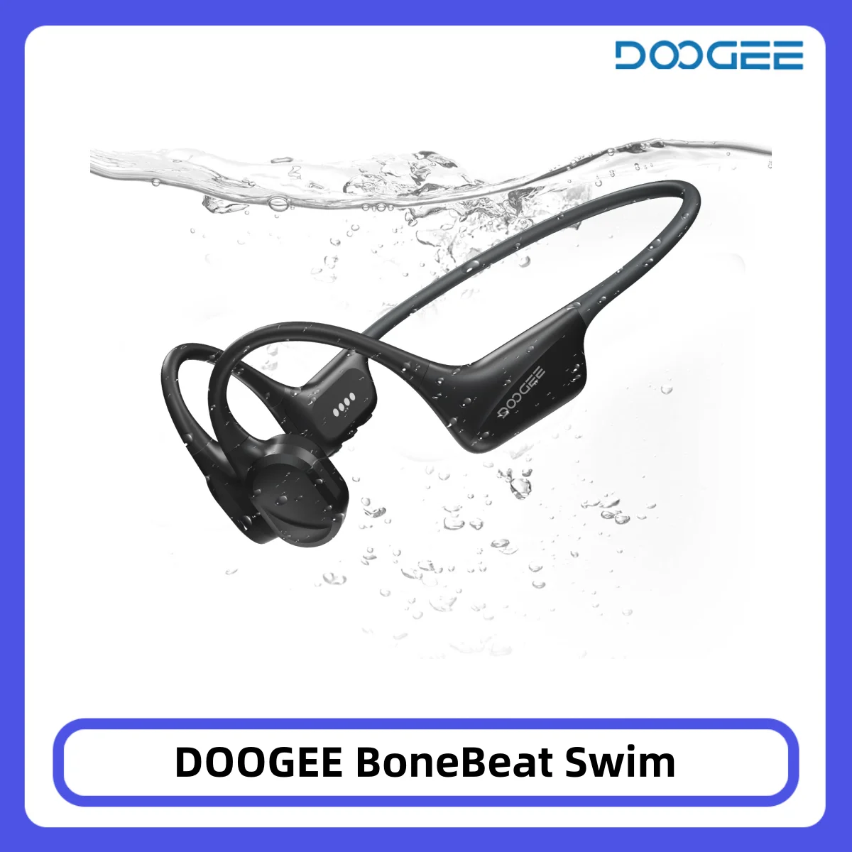 DOOGEE BoneBeat Swim Bone Conduction Sport Headphones Wireless Headset IP68 Waterproof With Microphone for Running, Cycling