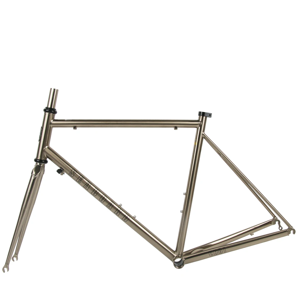SEABOARD-Ultralight Road Bicycle Frame, Carbon and Steel Fork, Heat Treated, Chrome Molybdenum Steel, TSUNAMI CR01 4130