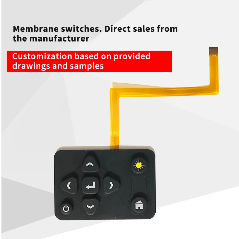 Interruptor de película impermeable IP68, interruptor de película de silicona, interruptor de película de circuito FPC, panel de película PET/PC