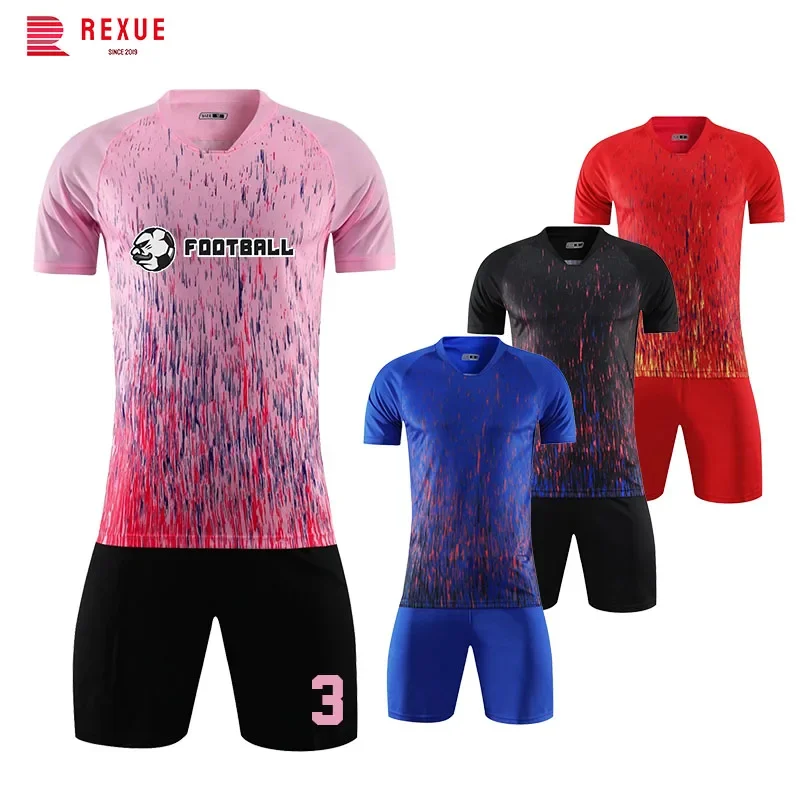 

Short Sleeve Soccer Men Jersey Suit Personalized Custom 23/24 New Season Youth Hot Sell Team Training Football Uniform Tracksuit