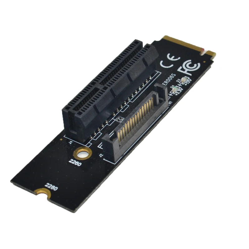 Новейшая переходная карта NGFF M.2 к PCI-E 4X, M2 M Key к адаптеру PCIe X4 со стандартным индикатором для майнинга биткоинов