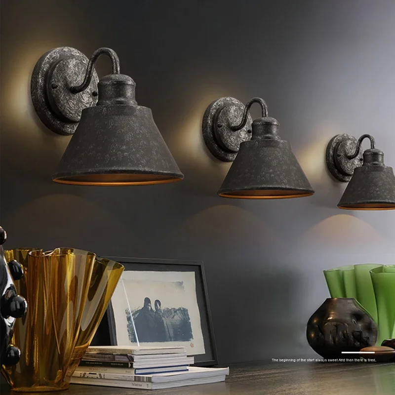 Luzes de parede vintage ao ar livre à prova dwaterproof água para loft jardim industrial país americano varanda pátio arandela decoração iluminação