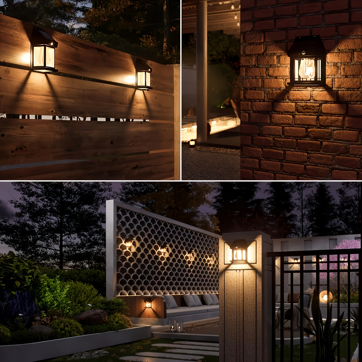 Outdoor Solar Wall Lights 3 Modes Vintage Tungsten Bulbs IP44 Suitable for Patios Gardens Porches Courtyards And Fences image 6