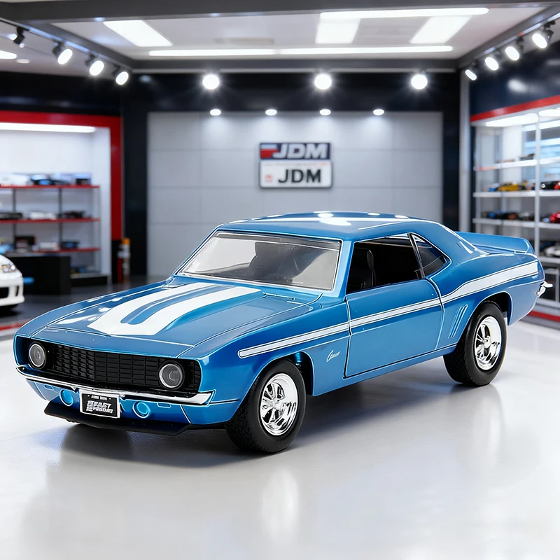 JADA 1:32 Camaro 1969, legering auto, gegoten en speelgoedvoertuigen, automodel, miniatuurschaalmodelauto voor kinderen