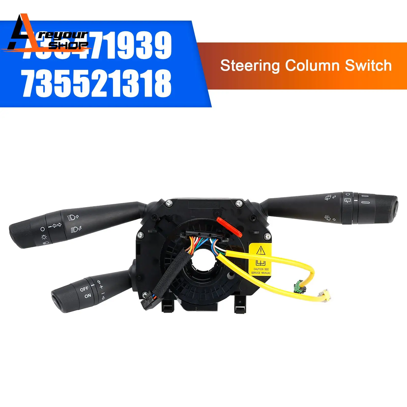 

Выключатель рулевой колонки Areyourshop в сборе для Fiat Punto Evo Abarth 735471939 735521318