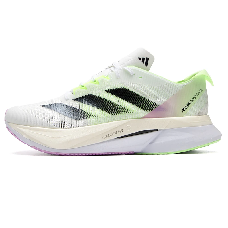 Zapatos Adidas para hombre Adizero Boston 12 m, zapatos deportivos, zapatos de entrenamiento de carreras, zapatos para correr con amortiguación a cuadros resistentes al desgaste Ig3321
