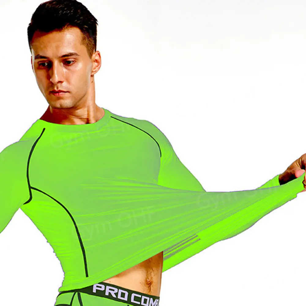 Rash guard Kompression shemd Boxen Laufen Trikots Yoga Fitness MMA Männer T-Shirts Bjj Strumpfhosen Muay Thai Gym Sport Marke Kleidung – Detail 23