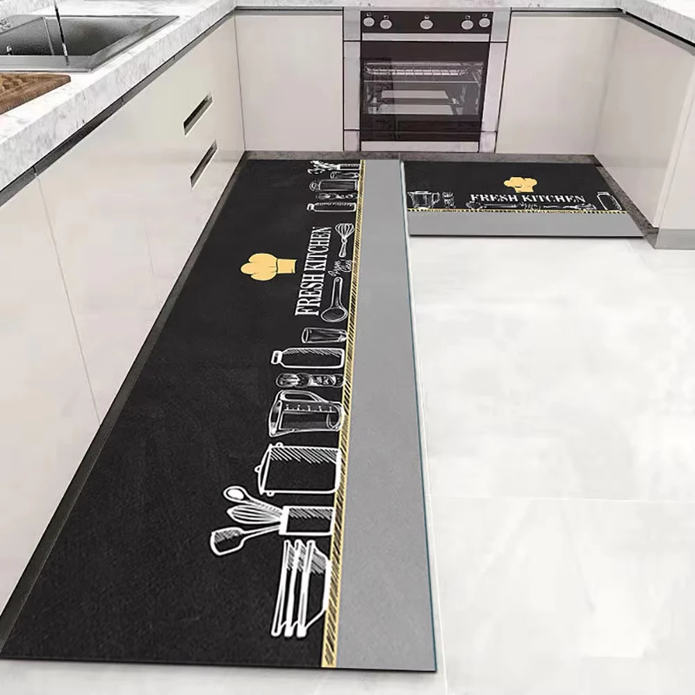 VIKAMA Diatom Mud Kitchen Floor Mats Anti-Slip Oil-Proof Waterproof Mats Absorbent Oil-Absorbing Dirt-Resistant Floor Mats image 2