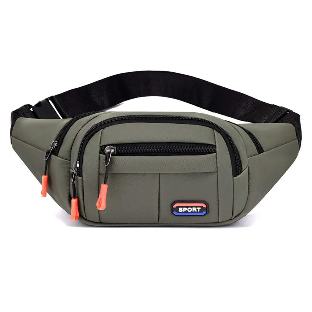 Waterproof Waist Bag Men Women Zipper Fanny Pack Outdoor Sport Crossbody Bag Riding Running Mobile Phone Purse Wallet Chest Bag