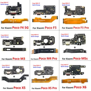 Bilashmart USB Charger Charging Board Dock Port Connector Main Flex Cable Xiaomi Poco F1 F2 F3 F4 F5 X3 X4 X5 X6 M3 M4 M5s Pro 4G 5G