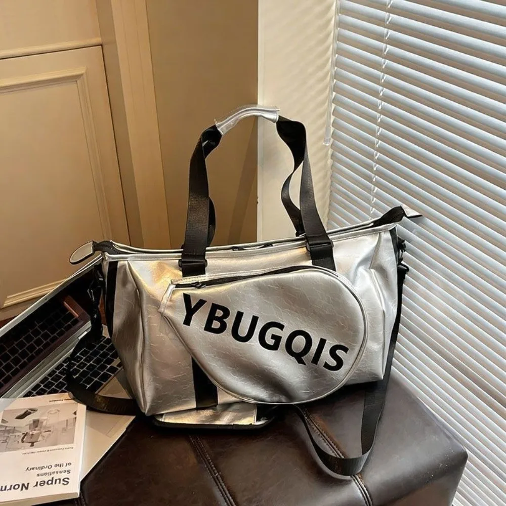 

Multifunctional Zipper Closure Tennis Bag Waterproof Large Capacity Tennis Racket Crossbody Bag Adjustable Strap Fitness Bags