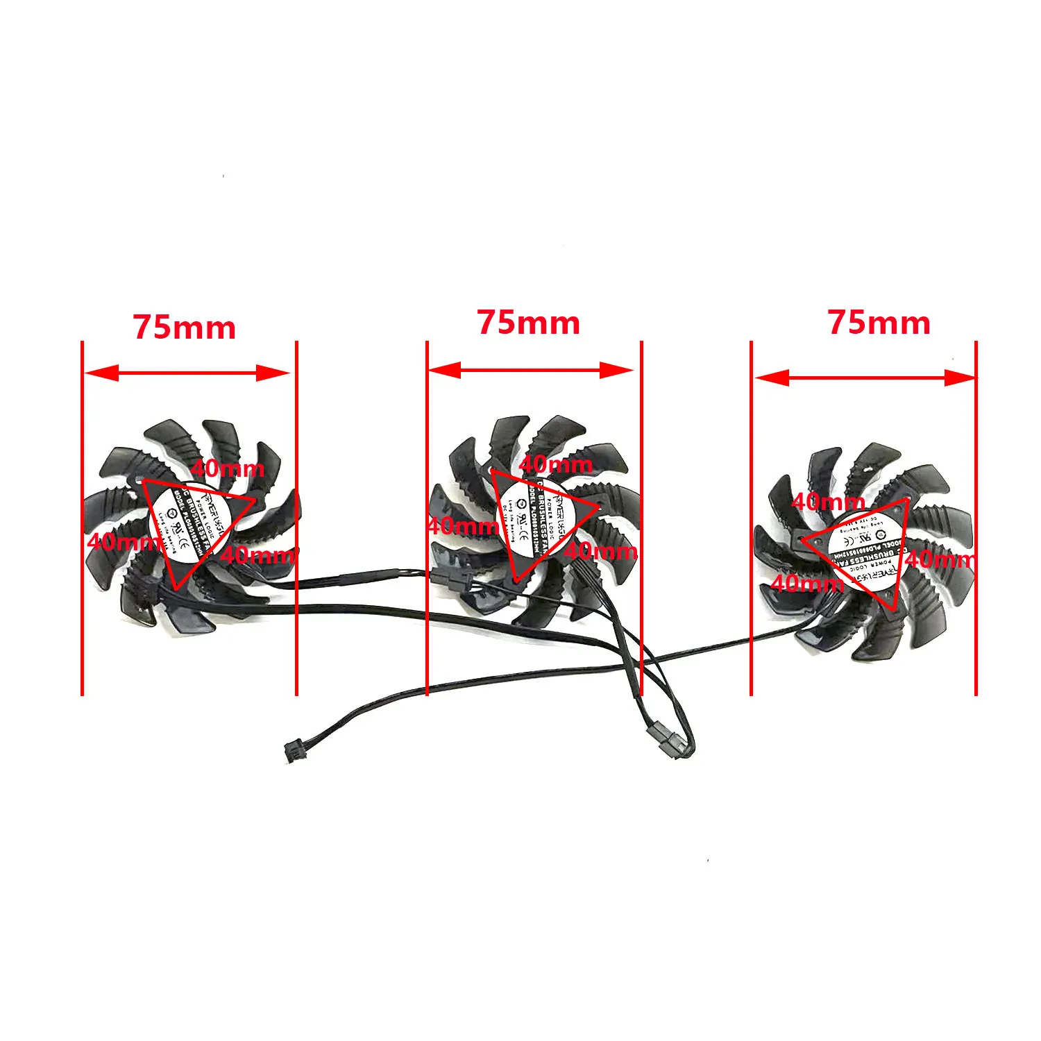 3 FAN New 4PIN 75MM PLD08010S12HH RTX 3070 GPU fan suitable for Gigabyte GeForce RTX 3070 Ti EAGLE OC 8G Falcon graphics card