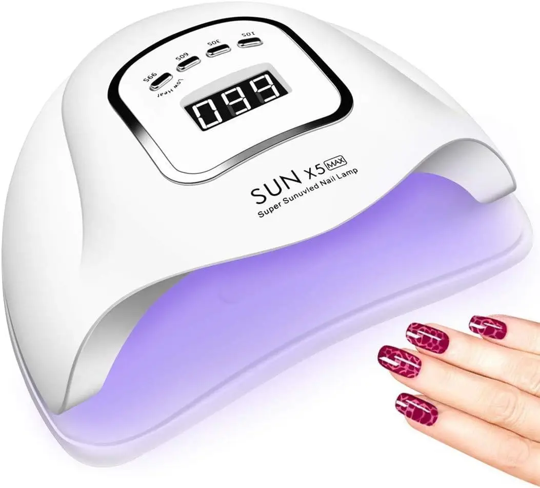 

UV LED Nail Lamp 150W, Professional Gel Polish Dryer with 4 Timer Settings & Auto Sensor