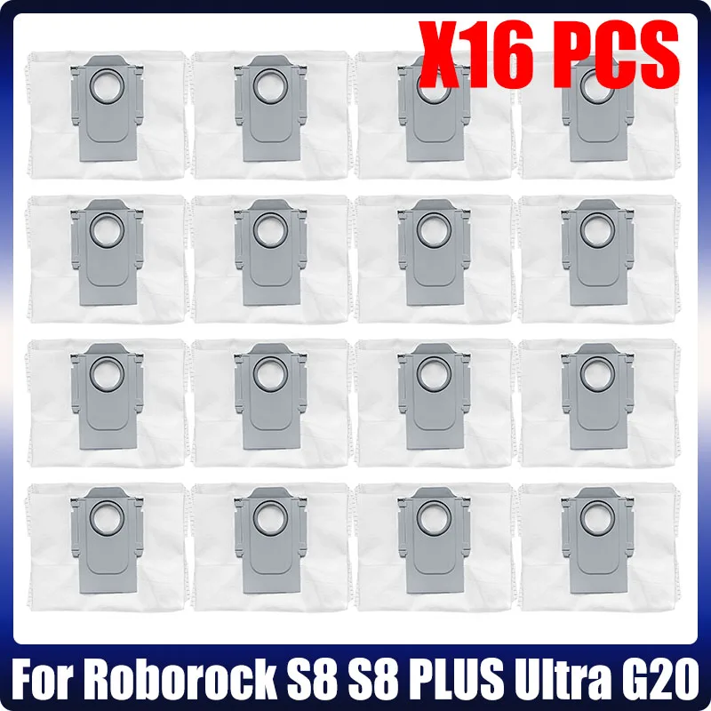 Dust Bags Accessories for Roborock S8 S8 Plus S8+ S8 Pro Ultra G20 Q7 T8  Robot Vacuum Cleaner Replacement Dust Bags Spare Parts