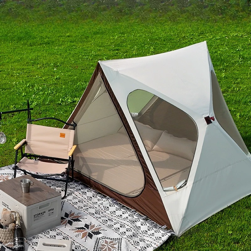 

Seaside beach tent park automatic quick-opening triangle tent outdoor portable folding camping tent sunshade and rainproof