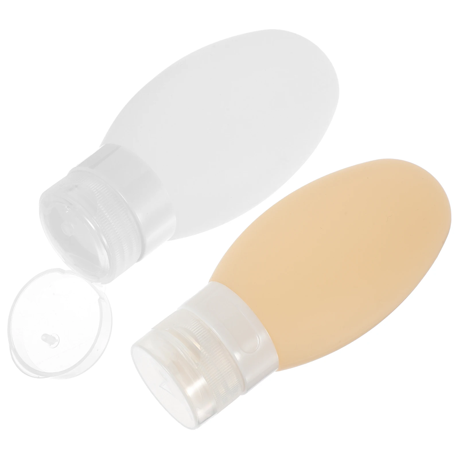 2 Stuks 100Ml Reisflessen Siliconen Hervulbare Vloeistofcontainers Voor Toiletartikelen Shampoo Body Wash Lotion Onderweg Gebruik Geen Lekkage