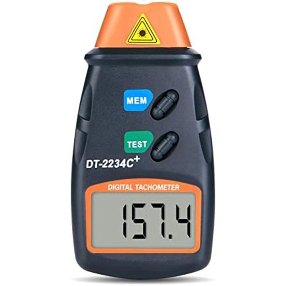 

1pc Digital Tachometer DT2234 C+Mini Tachometer LCD Display Non-Contact Speedometer For Motors Machine Rotational Measurement