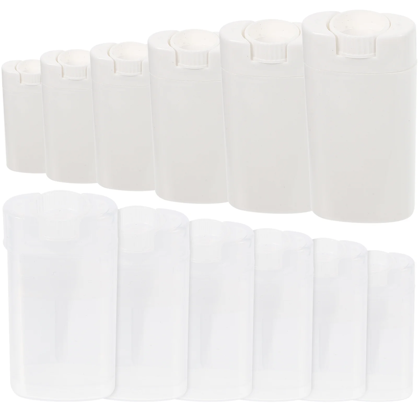 12 Pcs Deodorant Cream Bottle Containers Essential Oil Bottles Paste Body Empty Plastic