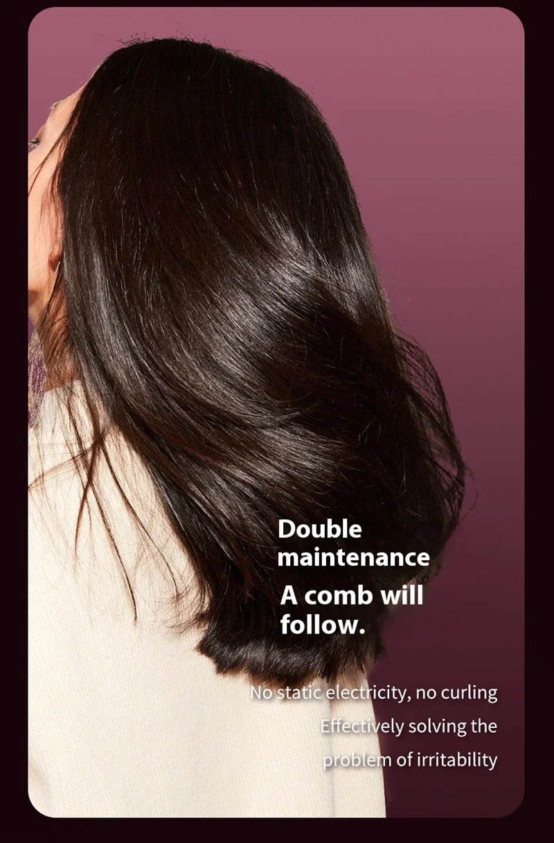Wireless Straight Curling Hair Comb Heating Negative Ion Hair Straightener Rechargeable Anti-scalding Electric Hair Care Brushes