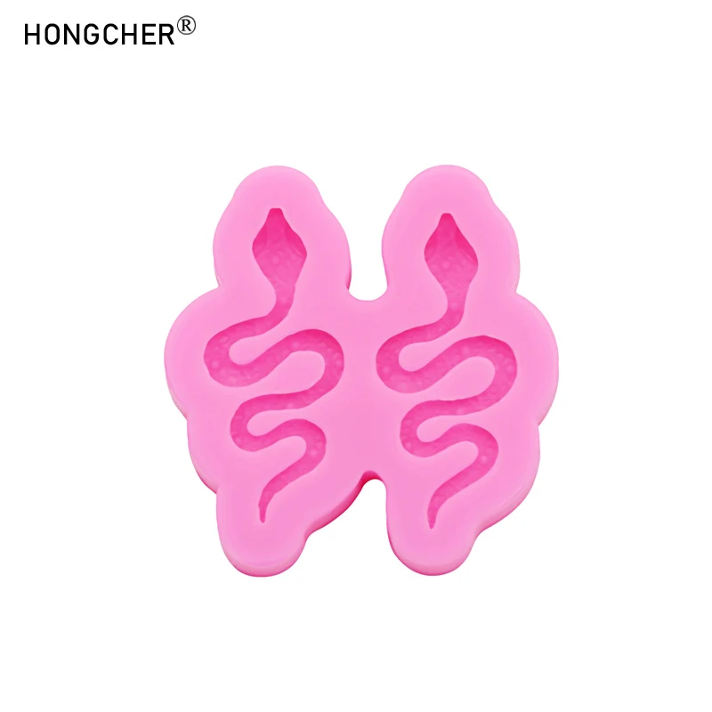 Mini snake keychain pendant boutique silicone mold DIY epoxy resin jewelry hair accessories shoes bags accessories drip molds