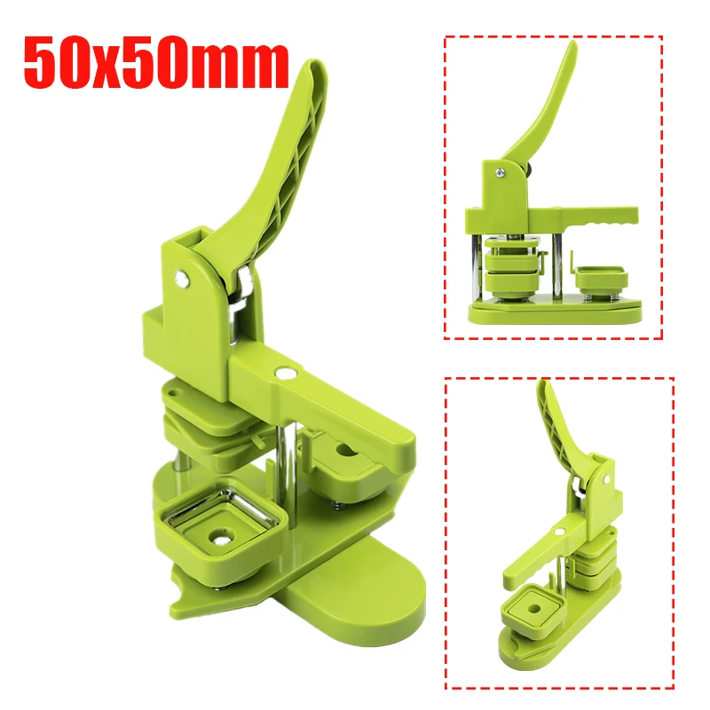 50x50mm vierkante koelkast badge persmachine roterende handmatige koelkastmagneet badge pinnen maken voor relatiegeschenken thuiskantoor